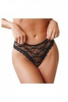 Jiabing Culotte Lacte-up Out Dentelle pour Les Femmes Sexy Culotte Creuse Crochet Lingerie Chat Black, M 