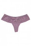Jiabing Low-Waist Sexy Sexy Couture sans Soudure Dentelle Lait Silk Thong Pants Hollow T Sexy Lingerie Satin Purple, L 