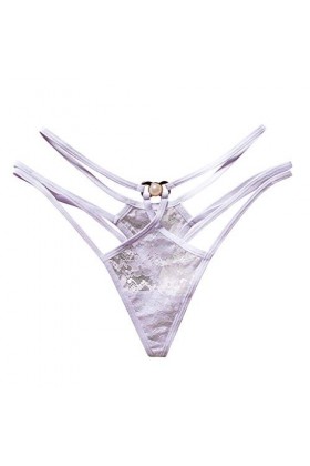 Générique Ladies Thong Dentelle Culotte Femmes Thong sous-vêtements Briefs Pantalons Sexy Long Lingerie Robe White, One Size