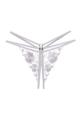 Générique Femmes Taille Basse Sexy Fleur évider Transparent Maille String Ouvert Entrejambe sous-vêtements gratuits Body Cuir