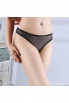 JEShifangjiusu Culotte Sexy en Dentelle pour Femme, Taille Transparente, String Transparent en Maille, Culotte String Noir 1
