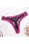 String sexy en dentelle avec empiècements en maille transparente de couleur contrastée et bords ondulés - Grande taille, Noir