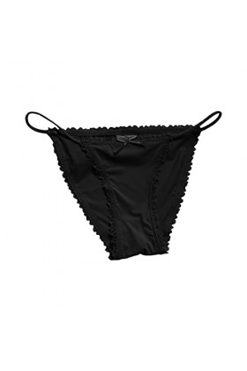 Culotte sexy en dentelle avec nœud - Taille basse - String extensible - Grande taille - Sous-vêtements sexy pour femme - 3x, 
