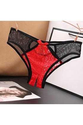 Jiabing Bas de Taille Briefs sous-vêtements Entrejambe Ouverte Culotte Sexy Culotte en Dentelle Femmes sous-vêtements Body Li