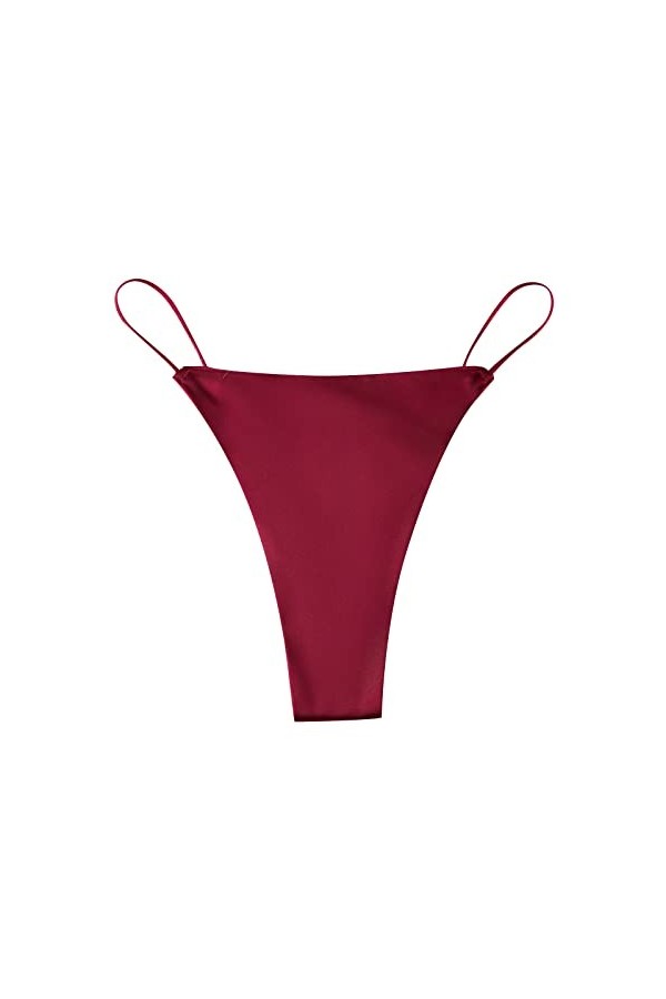 Femmes Sport Fitness Sous-vêtements Sexy Mince Sling Ice Silk Sans Coutures T-Pantalons Sous-vêtements taille Moyenne Long So