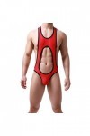 Boxer sexy en maille respirante pour homme, Rouge, XXL