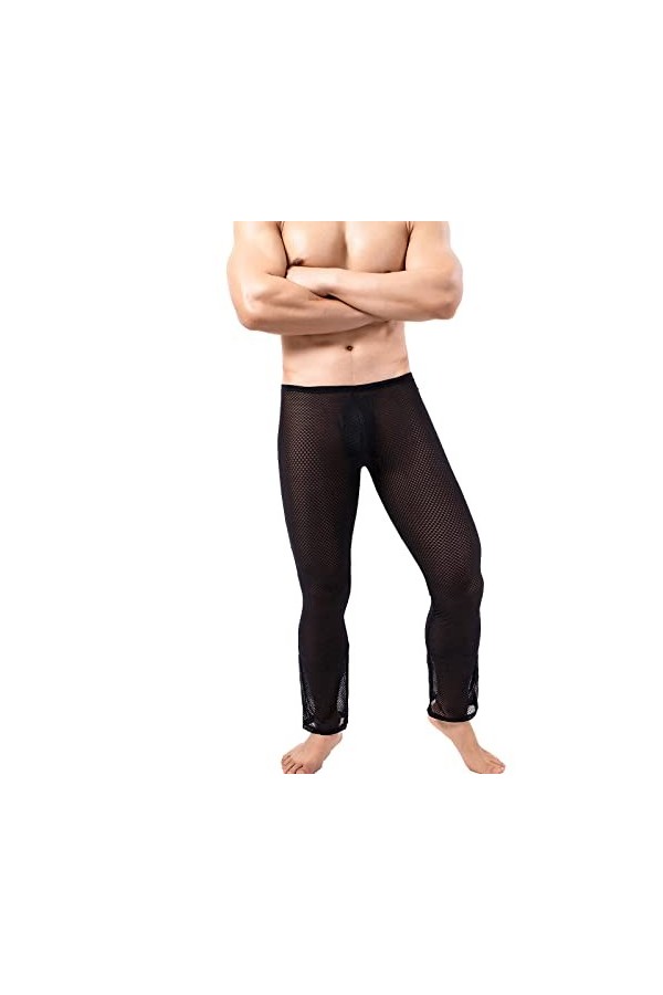 2023 Nouveau - Sous-vêtements sexy en maille respirante pour homme Lingerie sexy pour femme ouverte, Noir , M