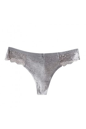 Culottes en Coton pour Femmes String de Sport Sexy Culottes Respirantes Menstruelle Jeune Fille Grey, M 