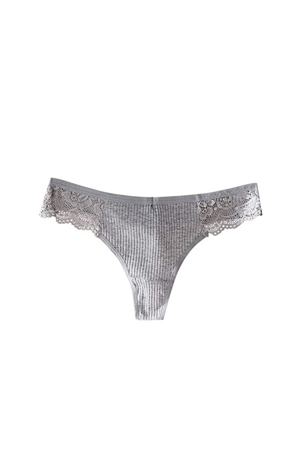 Culottes en Coton pour Femmes String de Sport Sexy Culottes Respirantes Menstruelle Jeune Fille Grey, M 