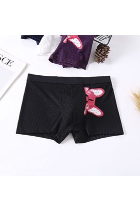 Beokeuioe Sous-vêtement rétro en coton pour homme - Pour un usage quotidien - En coton doux - Avec stretch, A2 noir., XL