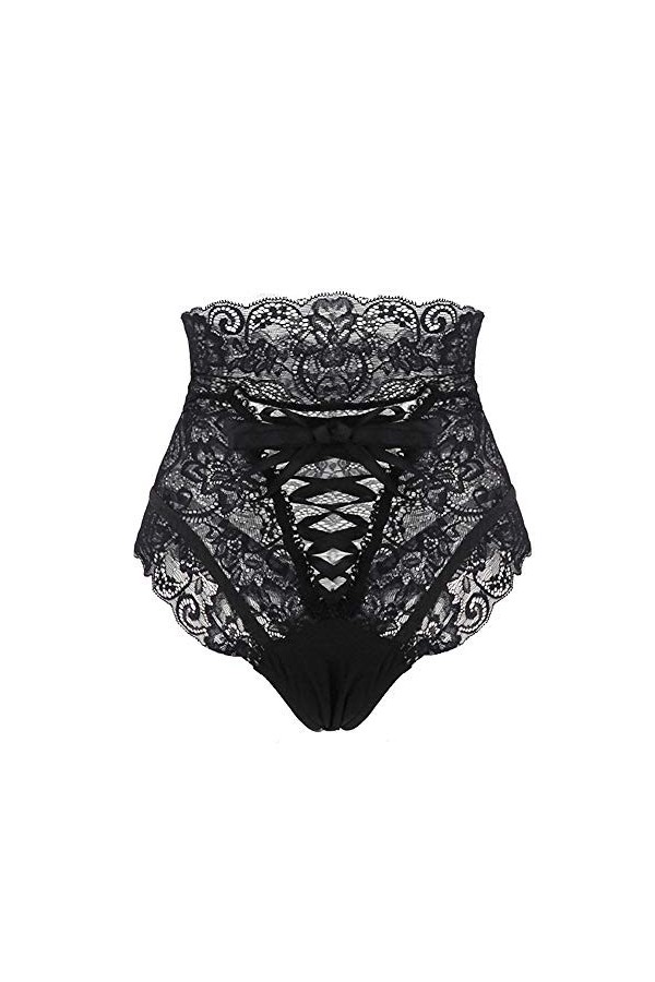 Générique Bandage Lingerie pour Femmes Dentelle sous-vêtements Nus Imitation Sexy Sexy La Lingerie Sexy Black, L 