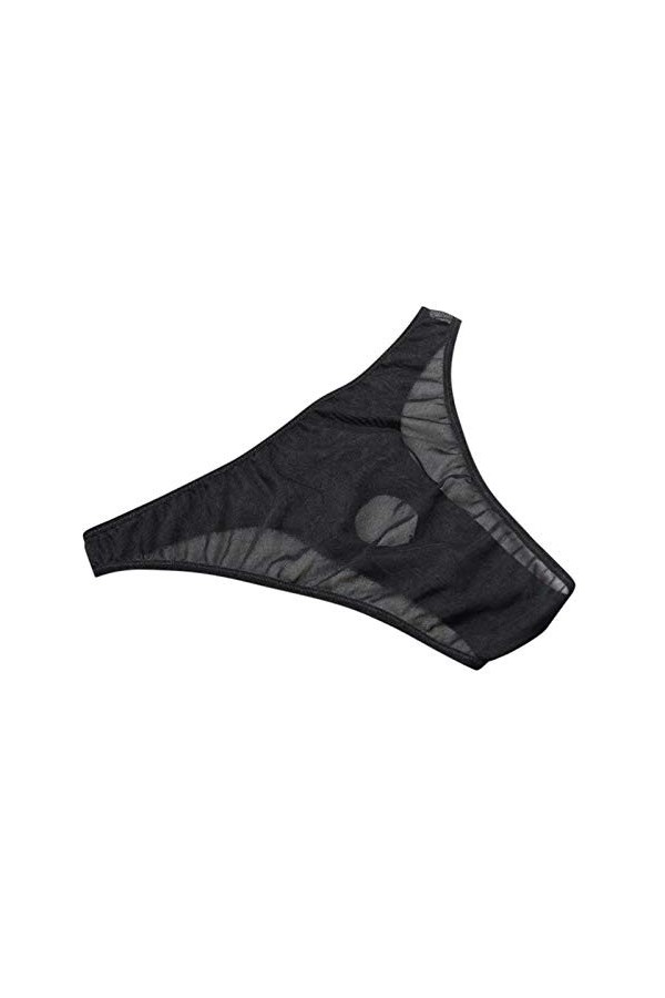 chiphop Pyjama Sexy Ensemble Sexy Hole Underpant T-Back Passion Men Lingerie Sexy Grandes Tailles Black, One Size 