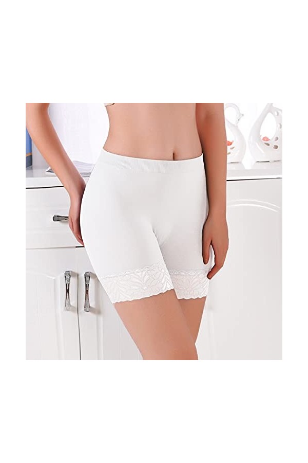 Junhasgood Slips Corps de Levage Femmes sous-vêtements sous-vêtements Boxer Lingerie Romantique White, One Size 