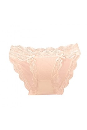 Générique String Dentelle sans Couture Culotte en Dentelle Sexy pour Femmes Couleur Unie Bord en Dentelle Culotte Taille Bass