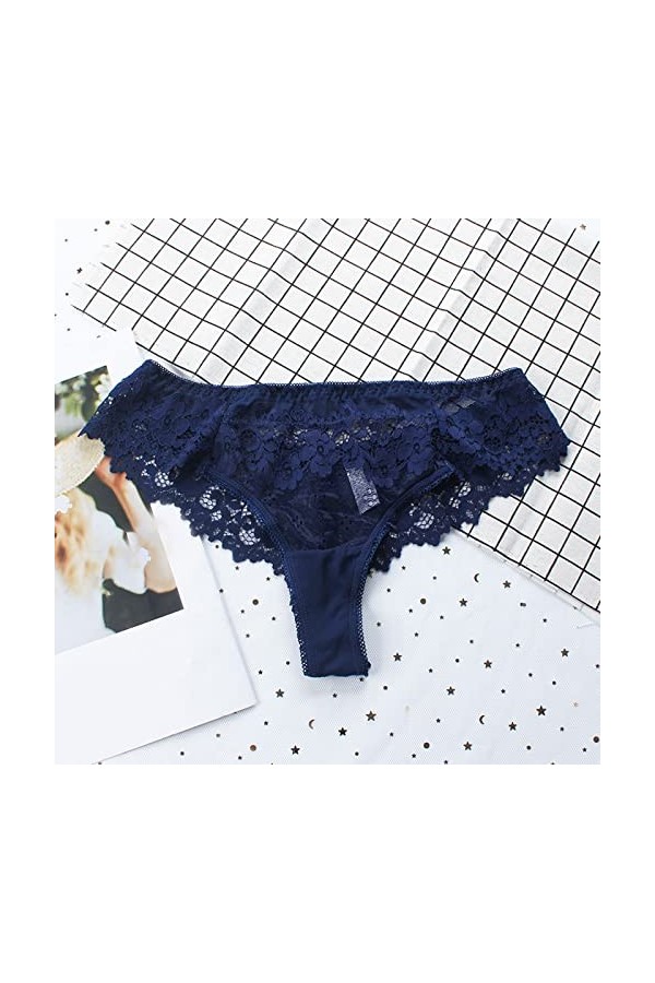 Générique Femmes Dentelle Sexy Culottes de sous-vêtements Culotte Haute Gainante Entrejambe Respirant Transparent Taille A De