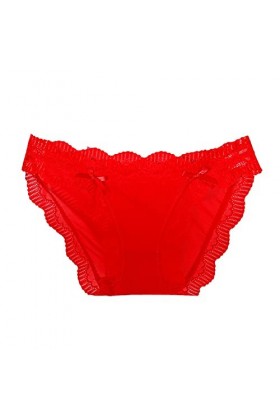 Générique String Dentelle sans Couture Culotte en Dentelle Sexy pour Femmes Couleur Unie Bord en Dentelle Culotte Taille Bass