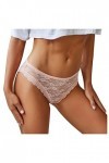 Jiabing Culotte Lacte-up Out Dentelle pour Les Femmes Sexy Culotte Creuse Crochet Lingerie Chat Pink, L 