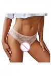 Jiabing Culotte Lacte-up Out Dentelle pour Les Femmes Sexy Culotte Creuse Crochet Lingerie Chat Pink, L 