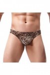 BOTCAM Boxer à carreaux sexy taille basse imprimé léopard sous-vêtements sexy pour homme boxer Pâques homme, marron, M
