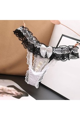 Culotte Sexy pour Femme String Culotte Taille Basse Slip en Dentelle sous-vêtement,Sexy Taille Basse Culotte Dentelle Tongs S