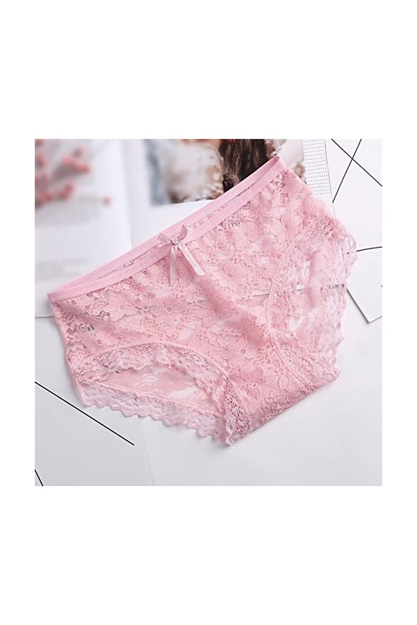 Lingerie Femme Sexy Ensemble Homme Sexy Hot y22k en Dentelle pour Femmes Pantalon en Maille Creuse Bow Culotte Taille Basse L