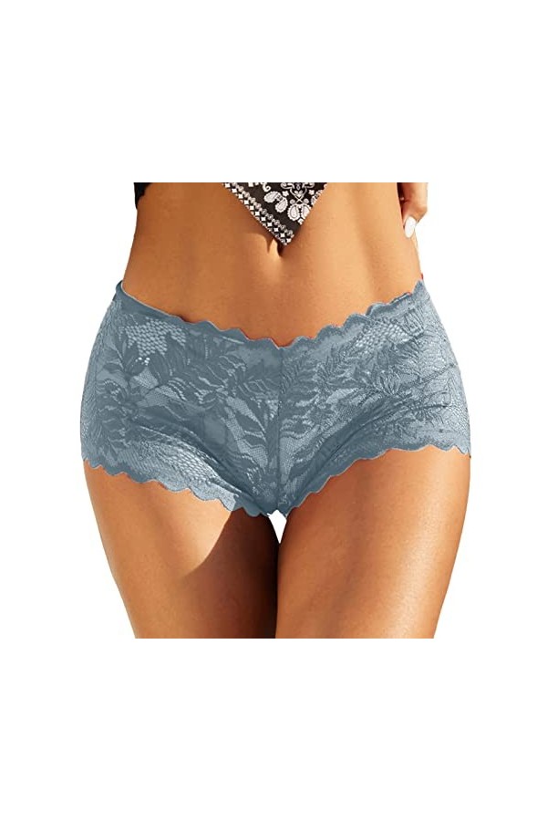 PANPANY Culottes pour Femme sans Couture Tanga Dentelle Femme Culottes Multicolore Sexy Slips Confortables sous Vetements Sou