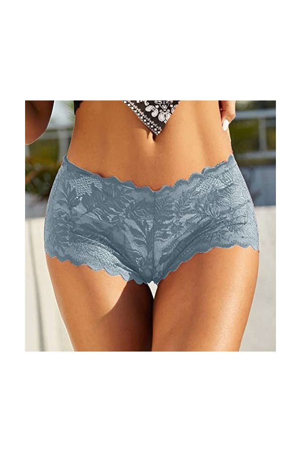 PANPANY Culottes pour Femme sans Couture Tanga Dentelle Femme Culottes Multicolore Sexy Slips Confortables sous Vetements Sou