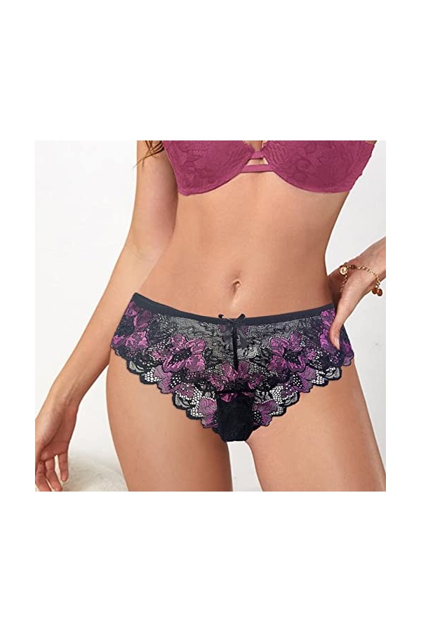 PANPANY Culottes pour Femme sous Vetements Tanga Taille Basse Femme sans Couture Confortables Multicolore Sexy Culottes Souti