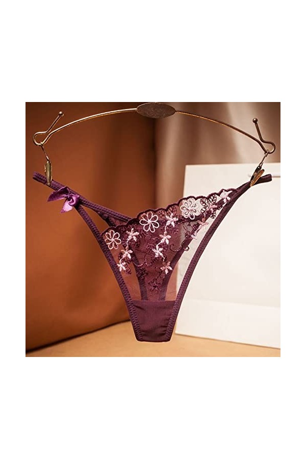 Gelb&Schwarz Body Lotion Parfum Culotte Transparente Sexy pour Femmes Dentelle Brodée Lady Strings en Stock Lingeries sous-Vê