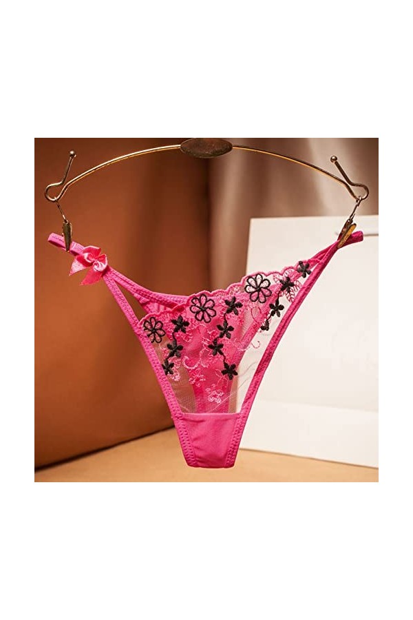 Cuwtheugwg Robe Bustier Sexy Culotte Transparente Sexy pour Femmes Dentelle Brodée Lady Strings en Stock Lingeries sous-Vêtem