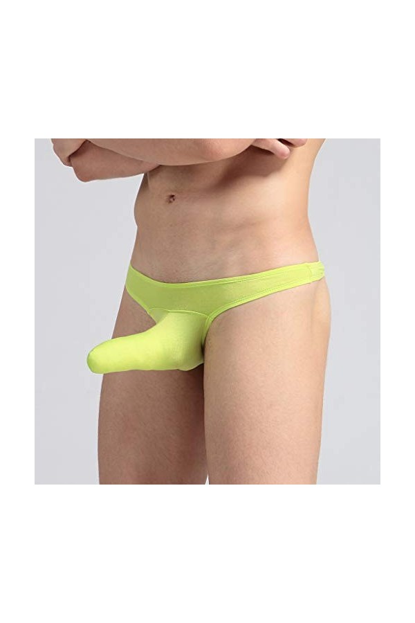 String Homme Sexy éRotique Tanga Thong Sexy Longue U Bulge Poche Éléphant Tronc sous-vêtement Extensible Taille Basse éRotiqu