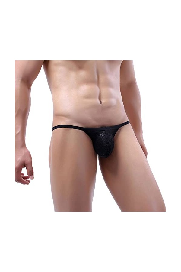 String Homme Sexy éRotique Comfort Respirant Tanga Thong ​sous-vêtement Taille Basse Élastique String Sexy éRotique String Ta