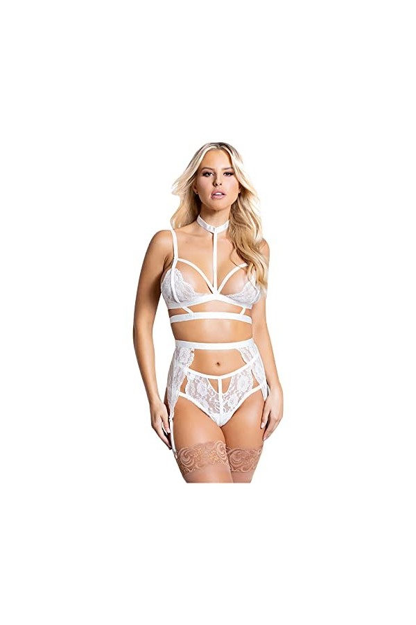 Lingerie Sexy De Pute Femme Dentelle Cuisse Jarretière Ensemble de Soutien-Gorge et de Culottes Sexy à Bretelles Elasticité F