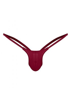Générique Bas sous-vêtements arrière Slips Briefs Thong G-String Mens Open Rise Robe Sexy Club Wine, XL 