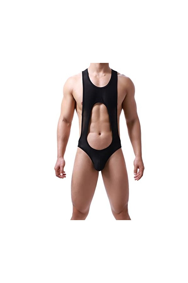 Boxer sexy en maille respirante pour homme 44 g, Noir , XL