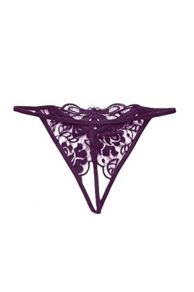 String Ouvert Culotte Fendue WomenPanties Rose Culotte Brodée Culotte Sexy Transparente Taille Basse String Bas Grade String 