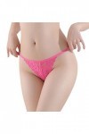 Culottes sexy en dentelle pour femme - Culotte à lacets au crochet - String - Sous-vêtements pour homme - Sexy rouge, Rose, M
