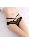 Lot de culottes en dentelle pour femme - Grande taille - String sexy en dentelle ajourée - Respirant - Sexy - Pour adultes, N