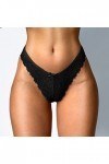Culotte courte pour femme sexy en dentelle florale en maille Taille basse creuse transparente Grande taille Sous-vêtements fa