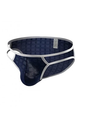 Sous-vêtements pour homme - En coton - Sexy - Respirant - Pour homme - Noir, Marine, XL