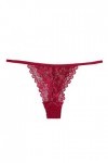 Culottes sexy en dentelle pour femme - Culotte à lacets au crochet - String - Sous-vêtements pour homme - Sexy rouge, Bordeau