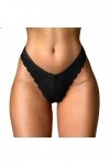 Culotte courte pour femme sexy en dentelle florale en maille Taille basse creuse transparente Grande taille Sous-vêtements fa