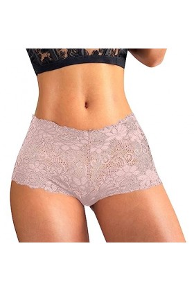 Culotte Femme Taille Haute Culottes de sous-vêtements Sexy Dentelle Coton Confortable Pas Coquine Hot Ouverte A Dentelle Femm