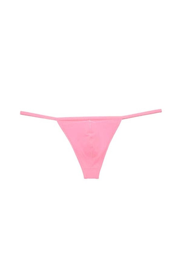 G-String Briefs Mens Bas Thong arrière sous-vêtements Culottes à Taille Ouverte Coton Noir Pink, XXXXL 