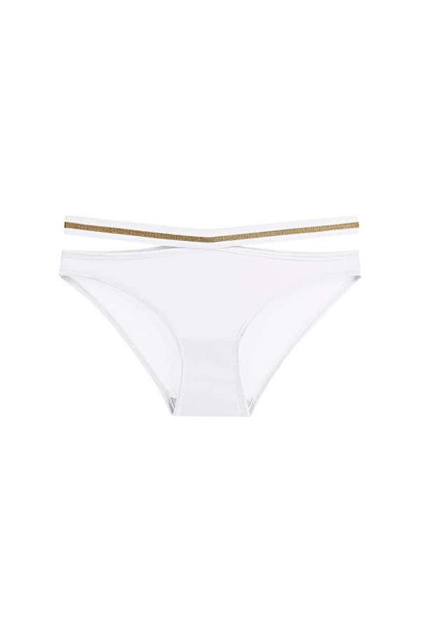 Culottes Creuses Creuses Respirantes Sexy Cotton Womens Out Splicing Culottes Culottes de Sport La Lingerie Sexy White, L 