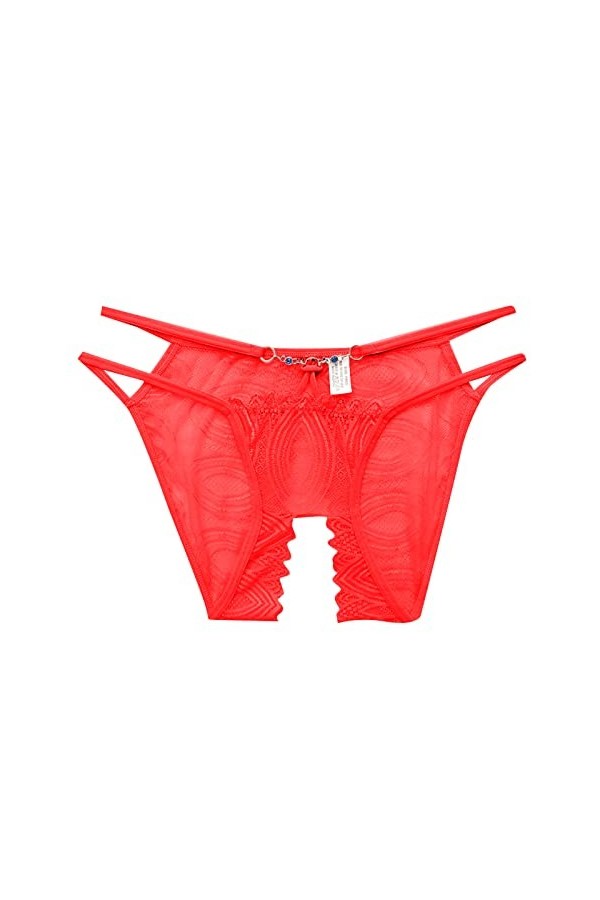 Culottes De Sport pour Femmes Femmes Sexy Slim Strap Culotte Dentelle Jacquard Culotte Ouverte Entrejambe Culotte Confortable