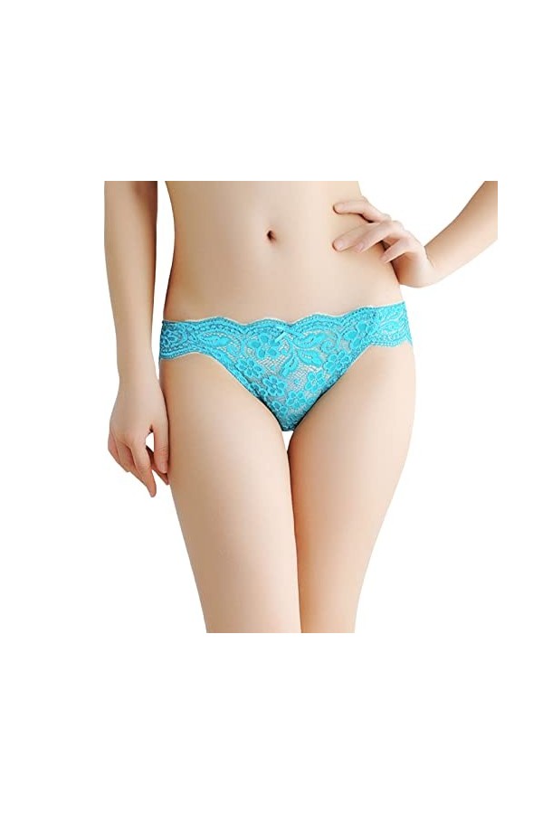 PANPANY Culottes pour Femme Confortables Taille Basse Slips Dentelle Sexy sans Couture Femme Tanga Culottes Multipack Panties