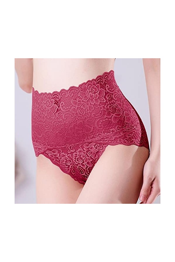 PANPANY Culottes pour Femme Multipack Multicolore Culottes Femme Confortables Dentelle Slips sous Vetements Sexy sans Couture