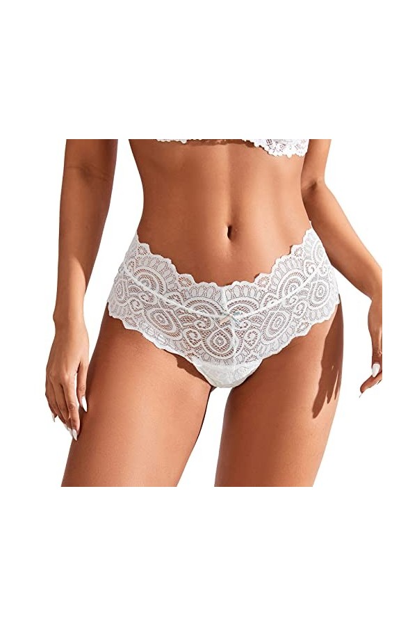 PANPANY Culottes pour Femme sans Couture Slips Tanga sous Vetements Culottes Soutien-Gorge Taille Basse Multipack Multicolore