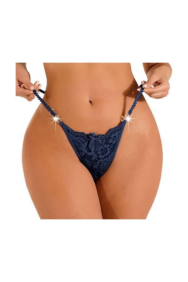 Femmes Dentelle Sexy Culotte sous-Vêtements String Strings Lingerie Respirant String Traceless Culotte Débardeur Blanc Dentel